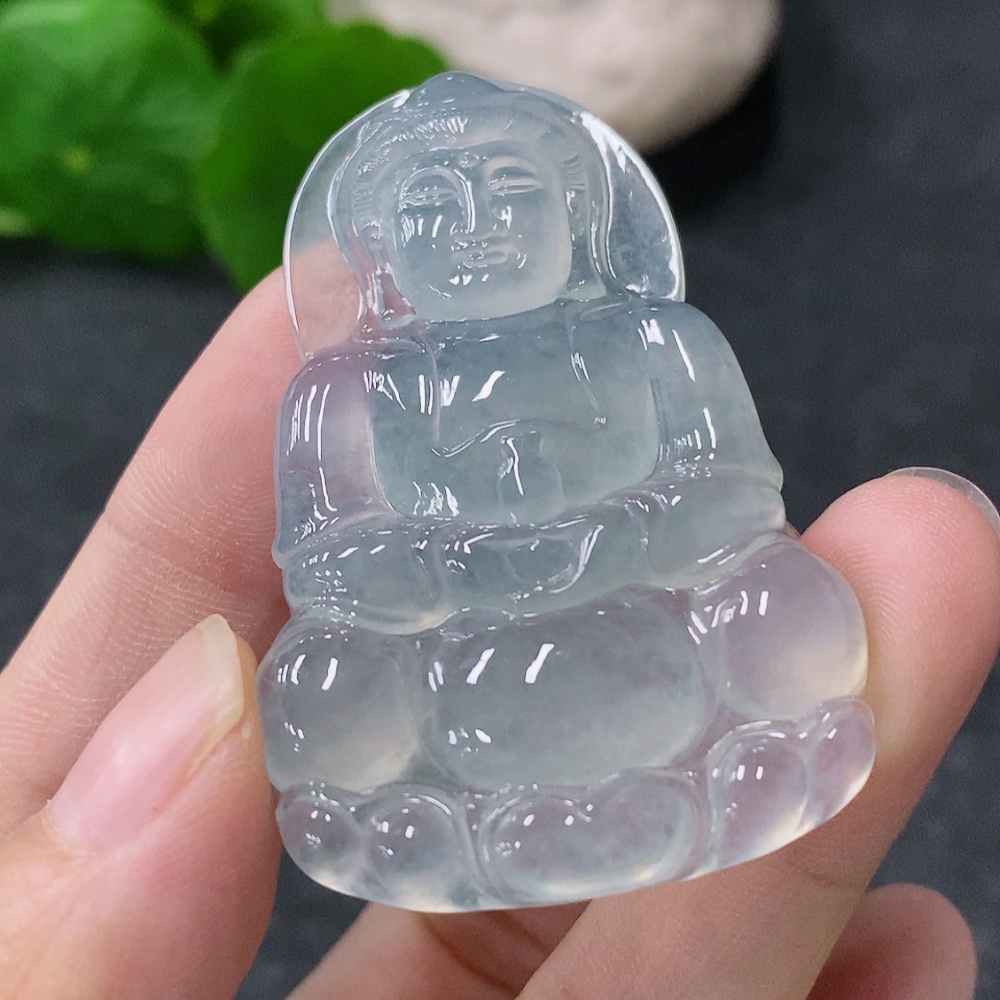 F34954648 Jadeite Pendant Guanyin Total Weight Approx. 15.53g