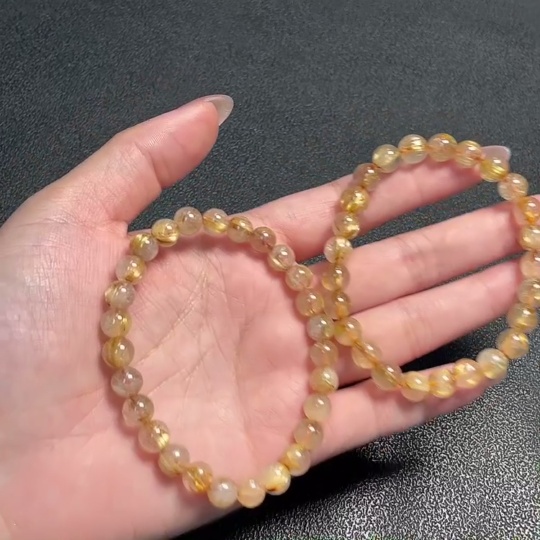 C34008956 Crystal Bracelet, Color Origin Undetermined, Total Weight Approx. 29.15g, Sell as a Lot (Color)