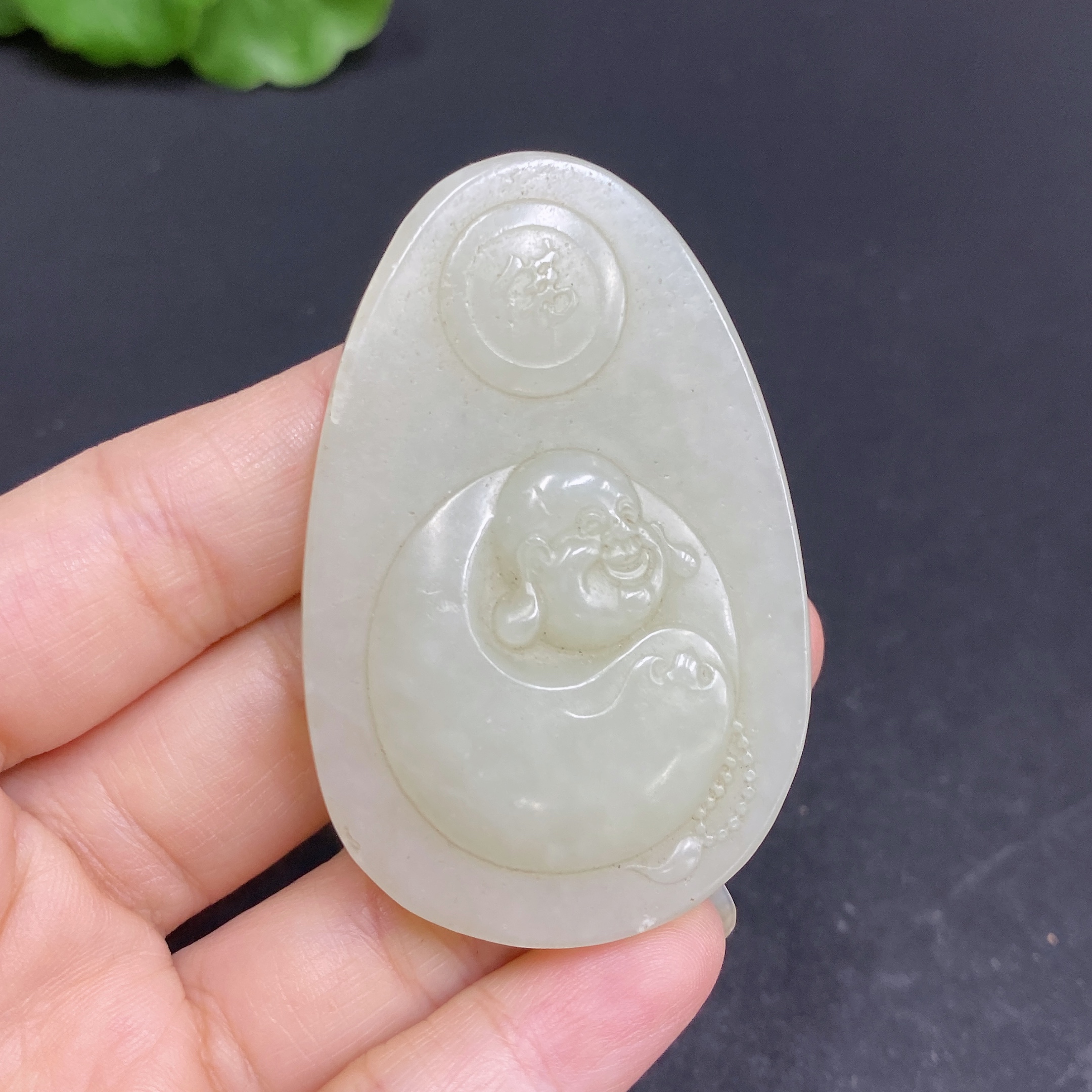 H33879955 Hetian Jade Pendant, Buddha, Total Weight: Approx. 33.9g