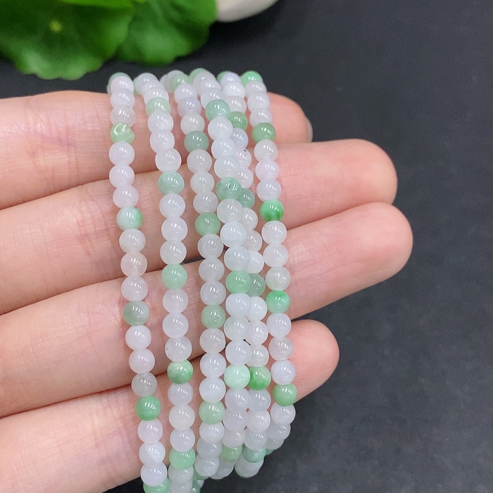 F34061629 Jadeite Beads Sell as a Lot No Gold Setting