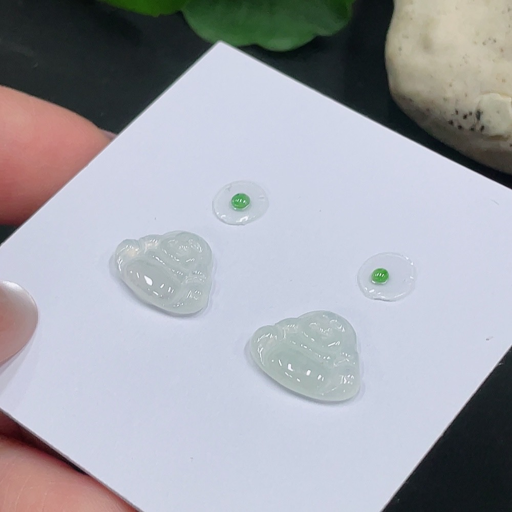 F34982261 Jadeite Inlaid Pieces Sell as a Lot