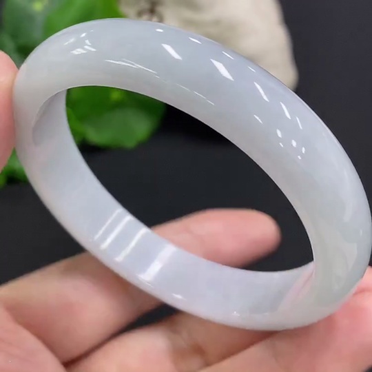 F34051144 Jadeite Round Bangle Size 57.3 Total Weight Approx. 51.9g