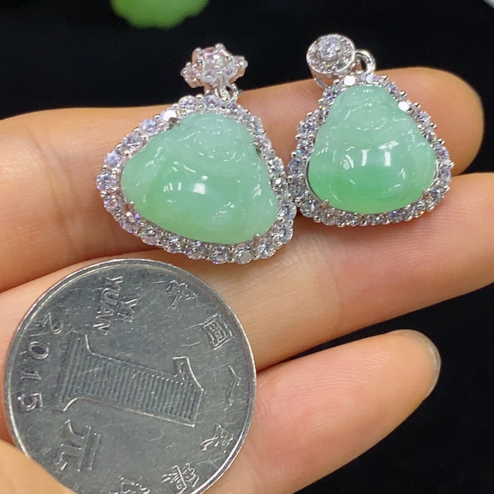 F35095142 Jadeite Buddha Pendant Inlay Non-Gold