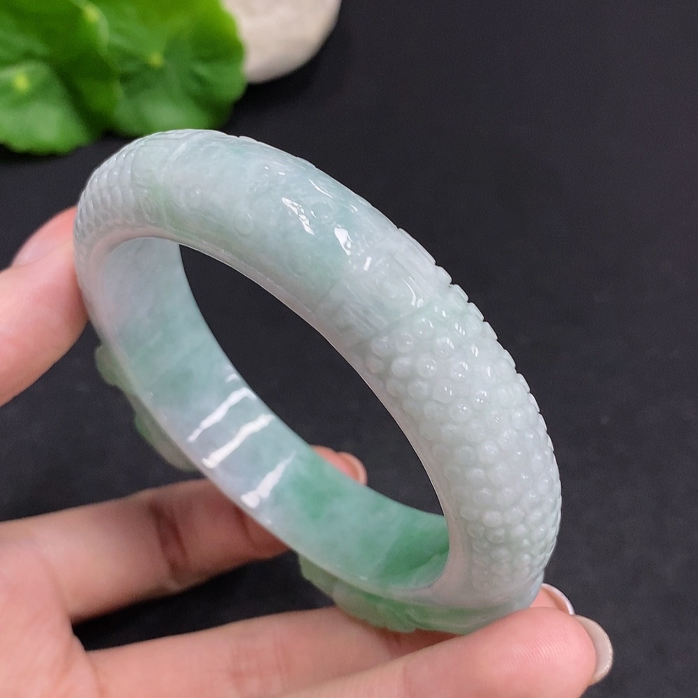 F34962595 Jadeite Round Bracelet Total Weight Approx. 78.5g Size 57