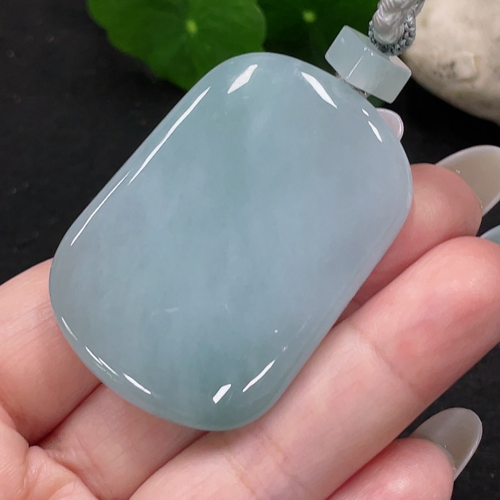 F33898317 Jadeite Enlightenment Pendant Total Weight Approx. 46.7g (Including Rope Weight)