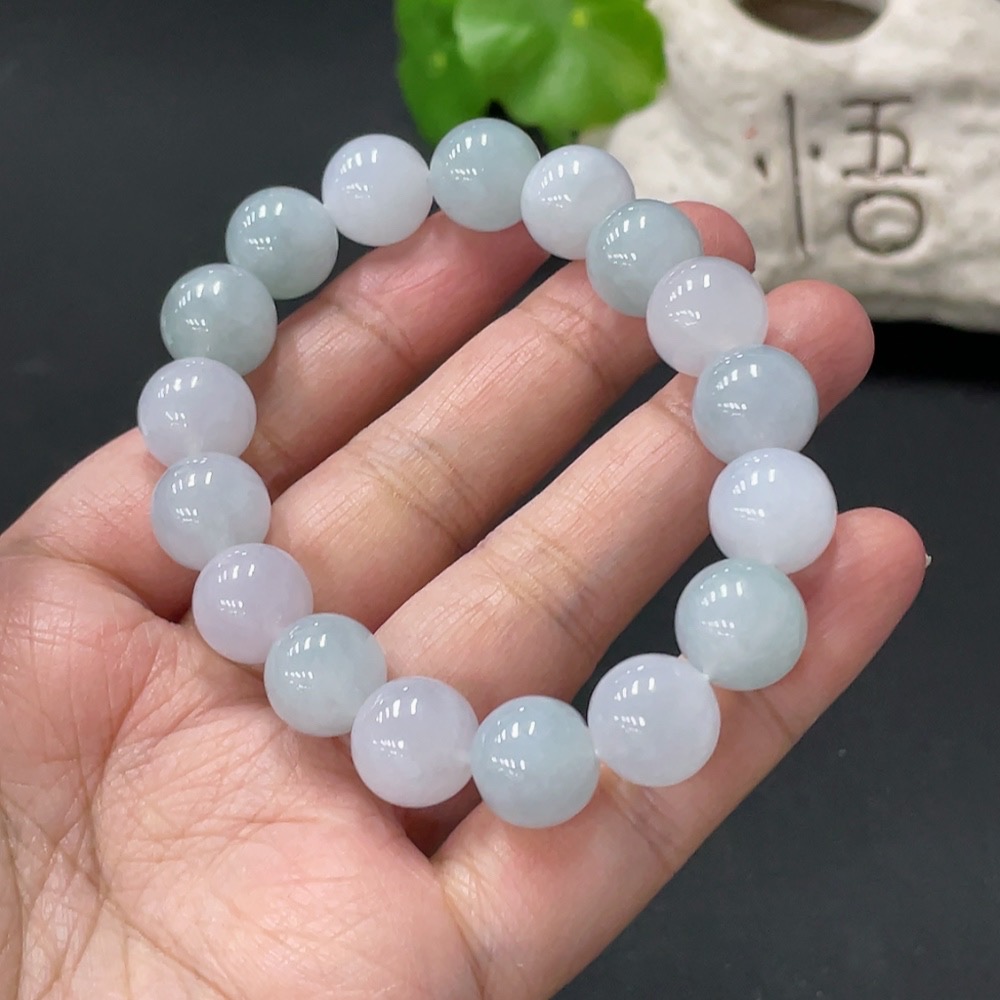F34018823 Jadeite Bracelet Bead Size Approx. 11.5mm Total Weight Approx. 48.8g