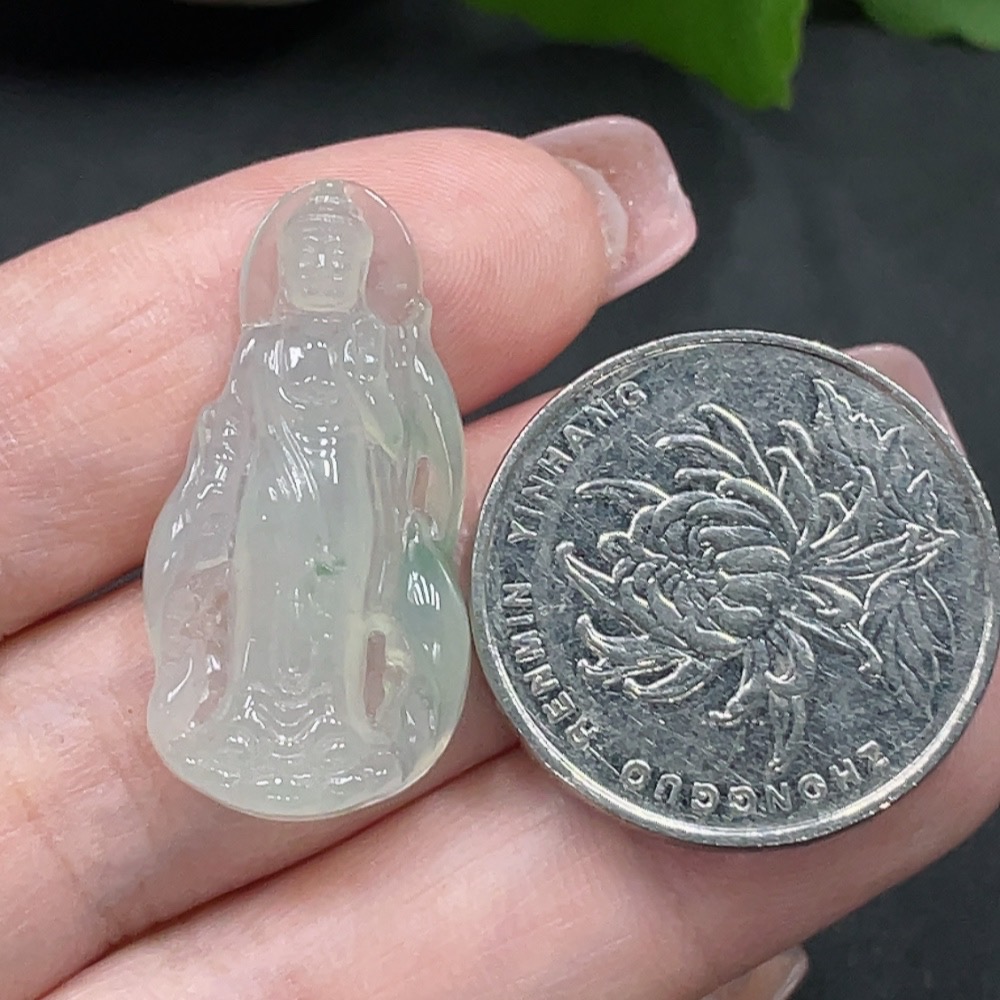 F18971297 Jadeite Buddha Pendant Total Weight 3.365g