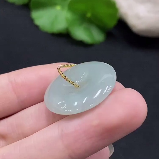 F35165698 Jadeite Peace Knot Pendant Total weight about 8g (non-gold inlaid)