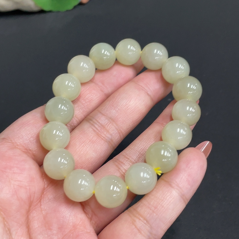 H34973161 Hetian Jade Bracelet, Approx. 12.1mm, Total Weight Approx. 42.7g