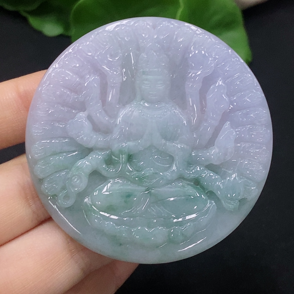 F29377304 Jadeite Thousand-Hand Guanyin Pendant