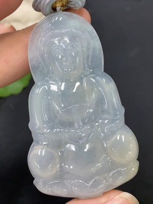 F28291342 Jadeite Guanyin Pendant, Total Weight Approx. 27.9g