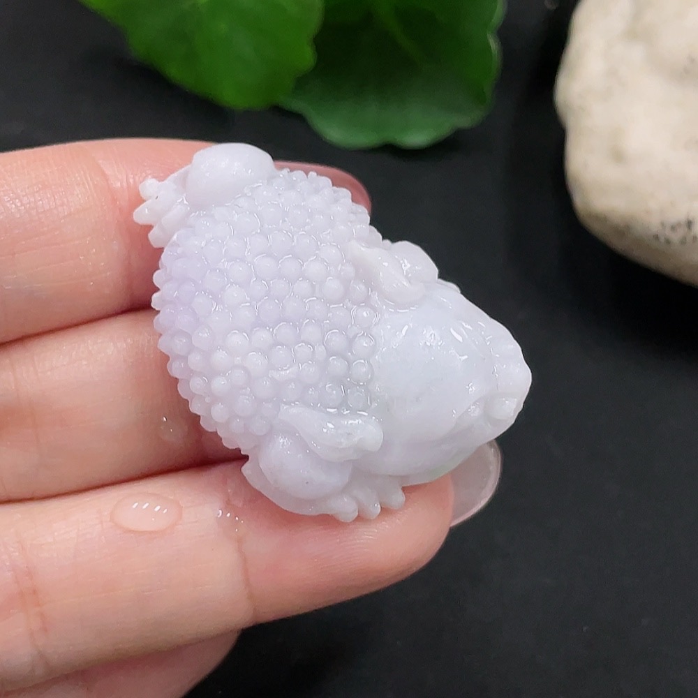 F34982897 Jadeite Unpolished Three-Legged Toad Pendant, Total Weight Approximately 17.6g