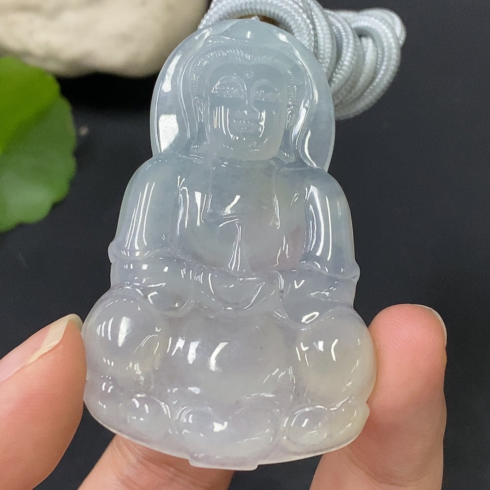 F28291342 Jadeite Guanyin Pendant, Total Weight Approx. 27.9g