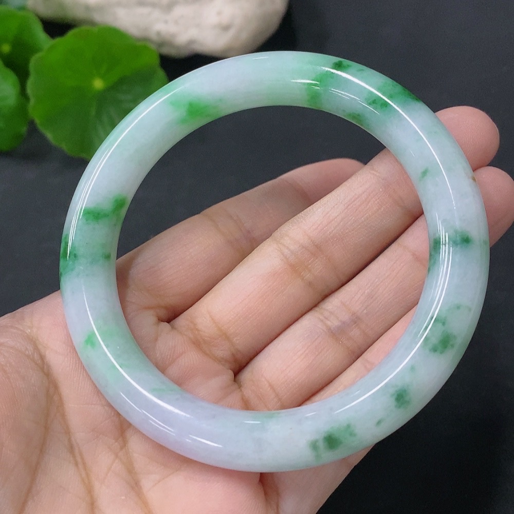 F33849668 Jadeite Round Bangle Size 54.8mm Total Weight Approx. 51g