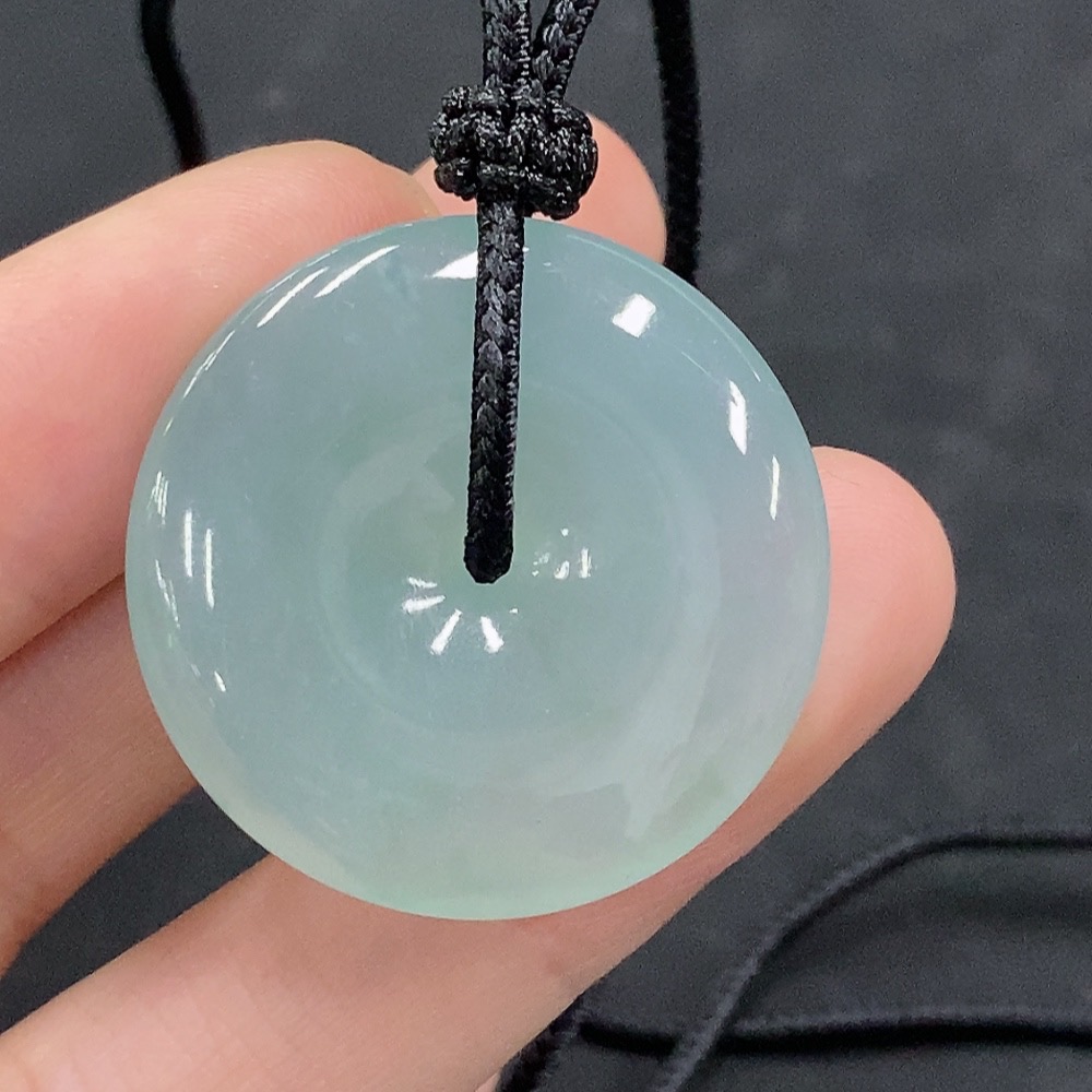F34963724 Jadeite Pendant Safety Buckle Total Weight Approx. 14.26g with Rope