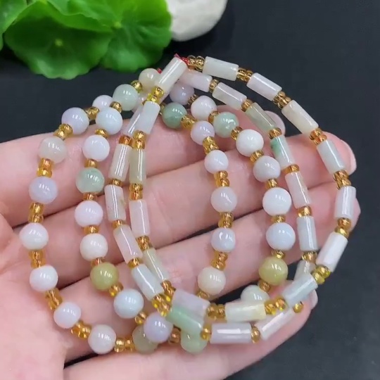 F34035716 Jadeite Bracelet Sell as a Lot with Non-Jadeite Beads