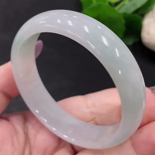 F35141971 Jadeite Round Bangle Size 56.6 Total Weight Approx. 50.9g