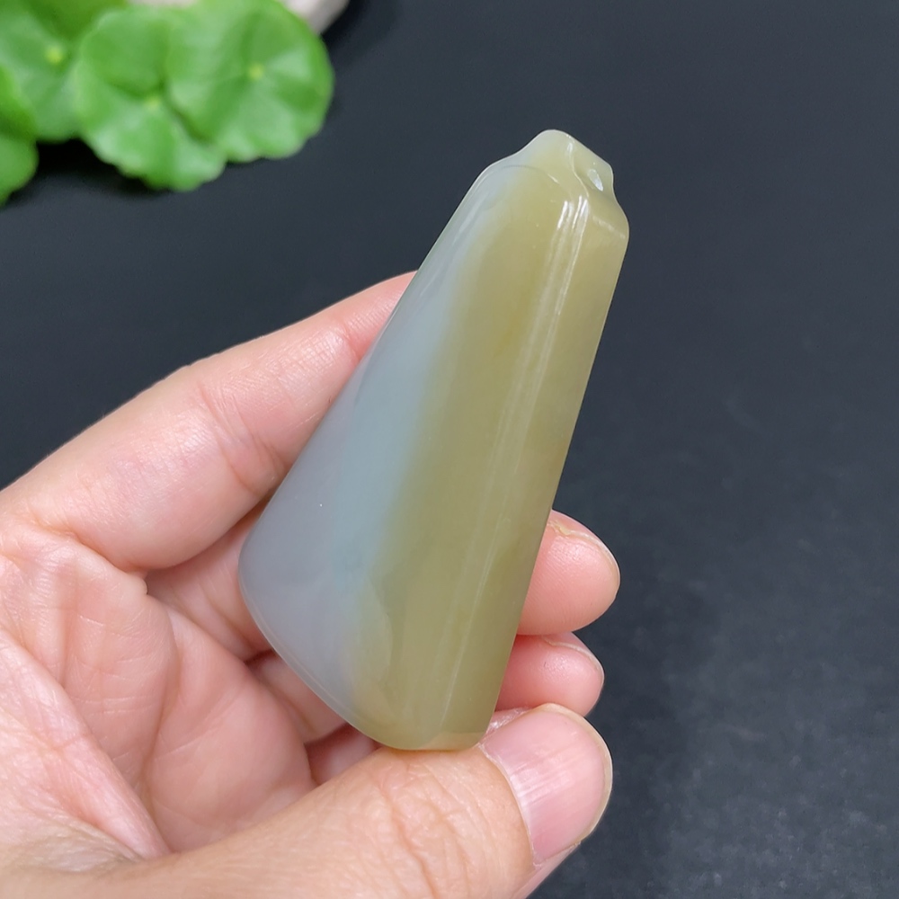 H35110143 Hetian Jade Pendant Plain Pendant Total Weight Approx. 44.7g