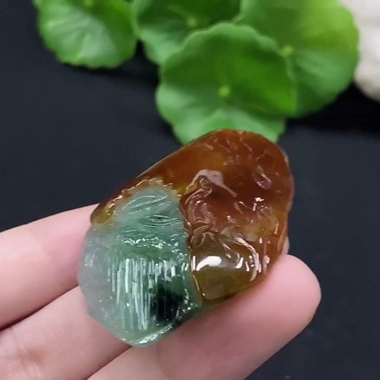 F34028647 Jadeite Eight-Diagram Pendant with Indeterminate Yellow Color Origin, Total Weight Approximately 27.96g Excluding Rope