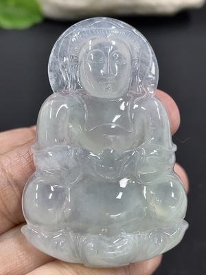F42952841 翡翠观音挂件 货品总重约20.67g