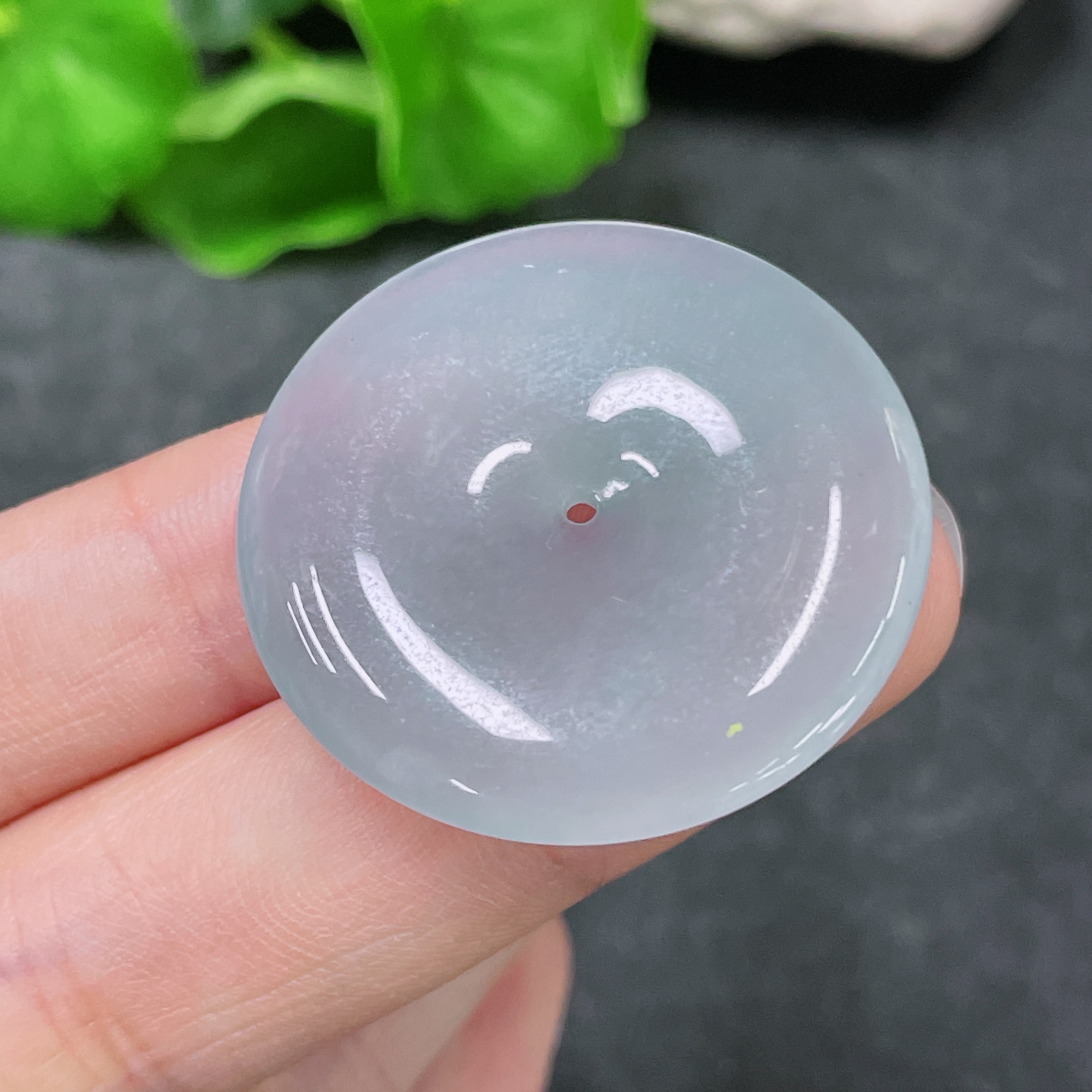 F32811743 Jadeite Pendant Peace Buckle Total Weight Approx. 10.92g