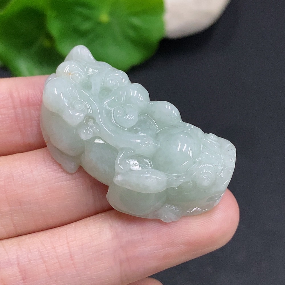 F31687983 Jadeite Pixiu Pendant, Total Weight Approximately 18.3g