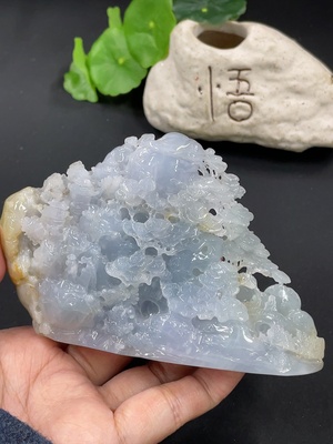 F42953383 翡翠山水摆件 货品总重约344.9g