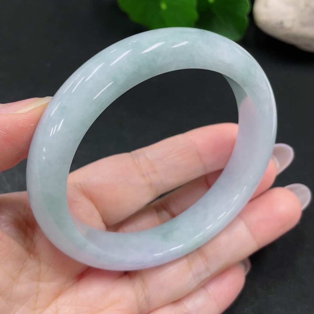 F31676049 Jadeite Round Bangle Size 56.9 Total Weight Approx. 56g