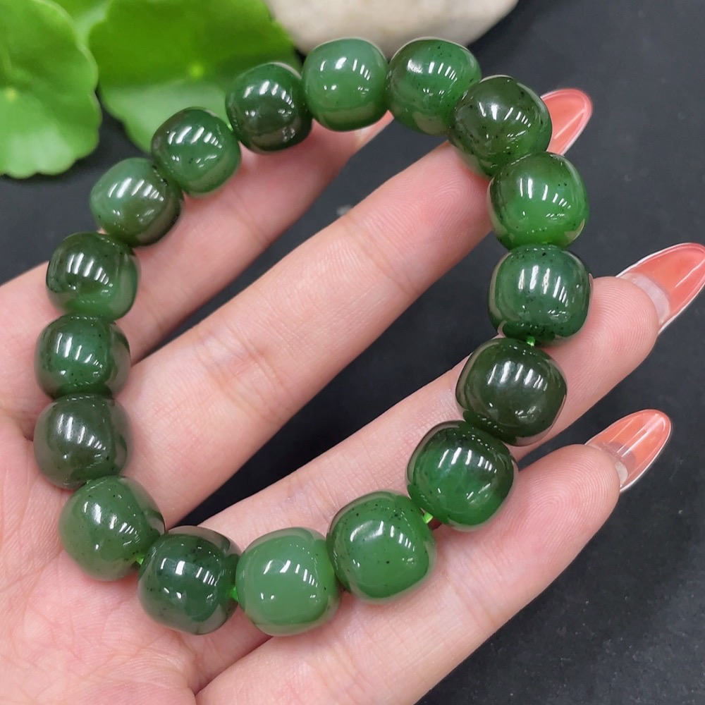 H34062985 Hetian Jade Bracelet, Approx. 11.2mm, Total Weight Approx. 47.6g