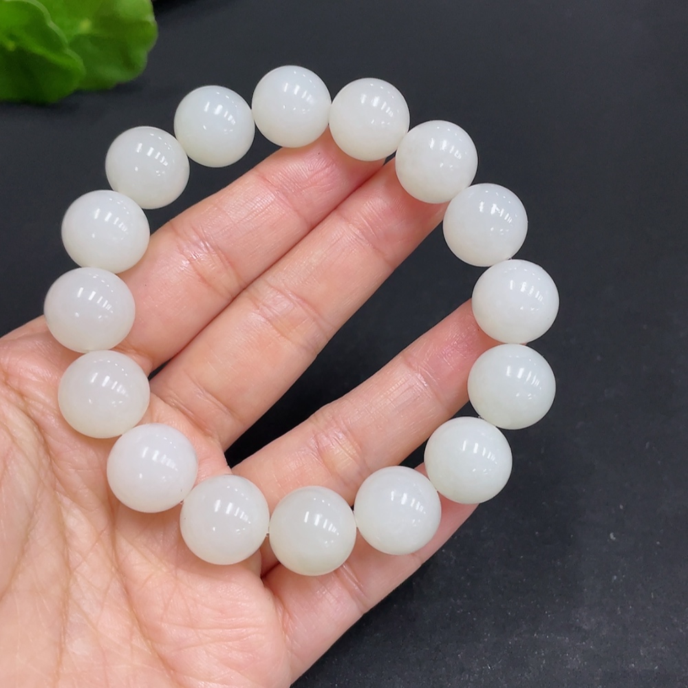 H34037332 Hetian Jade Bracelet, Approx. 12.8mm, Total Weight Approx. 53.4g