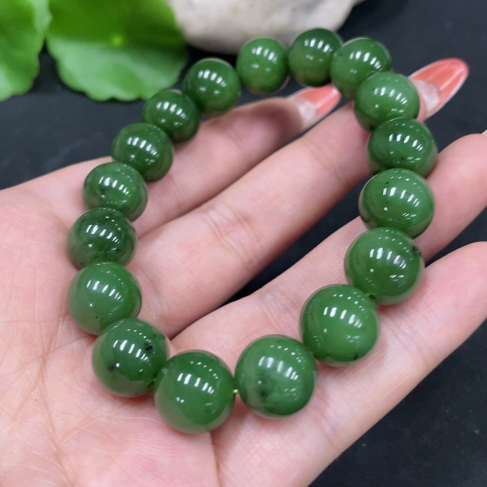 H35084219 Hetian Jade Bracelet, approx. 11.7mm, total weight approx. 44.8g