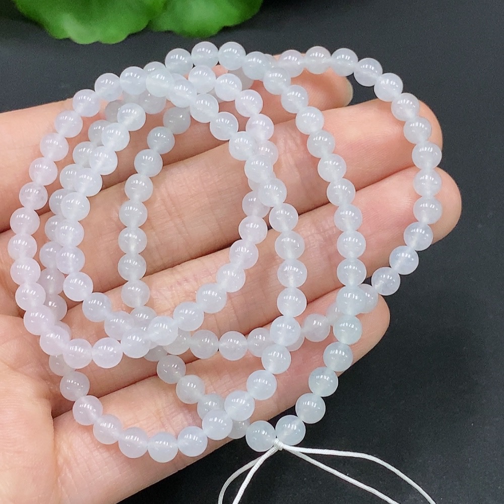 F29365854 Jadeite Bead Necklace Total Weight Approx. 21g Size Approx. 4.5mm