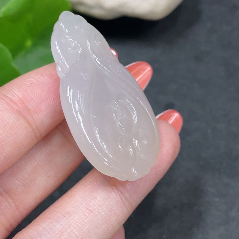 H34979713 Hetian Jade Pendant  Antique Style  Total Weight Approx. 12.1g