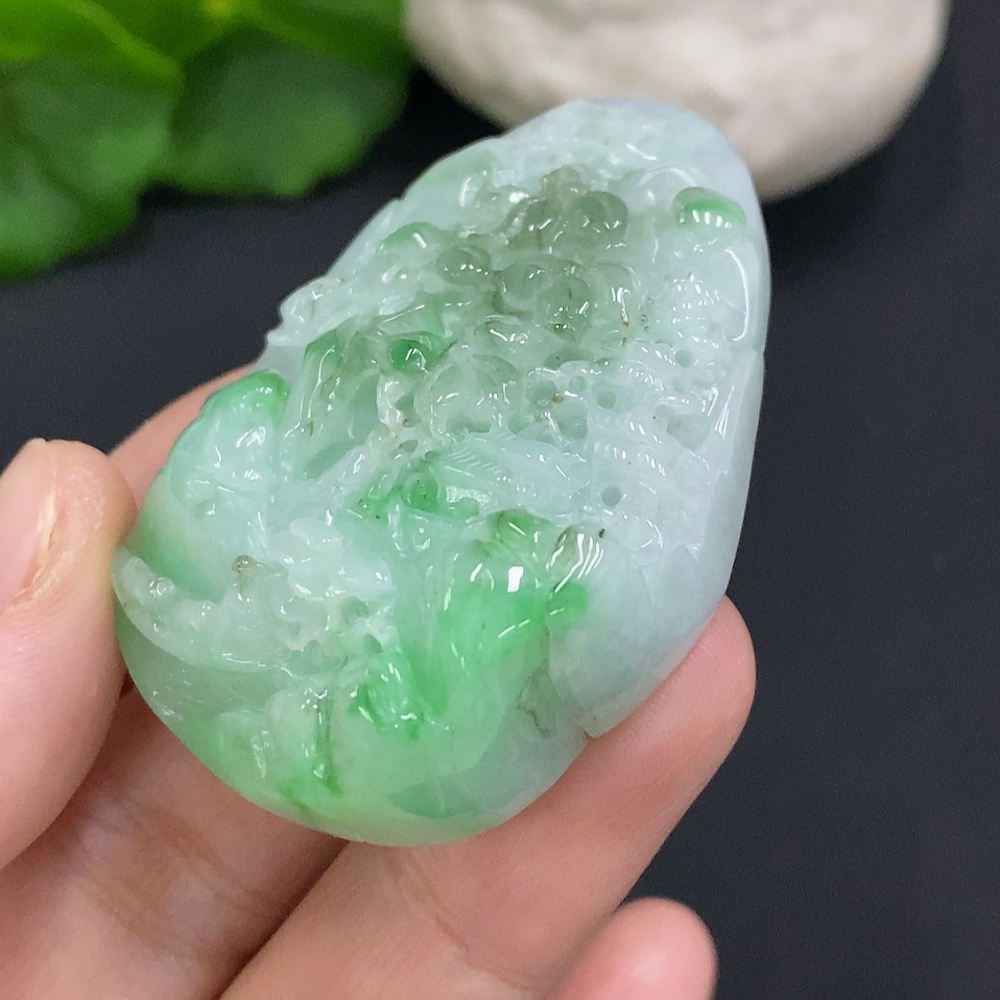 F34070798 Jadeite Pendant Landscape Total Weight Approx. 43.81g