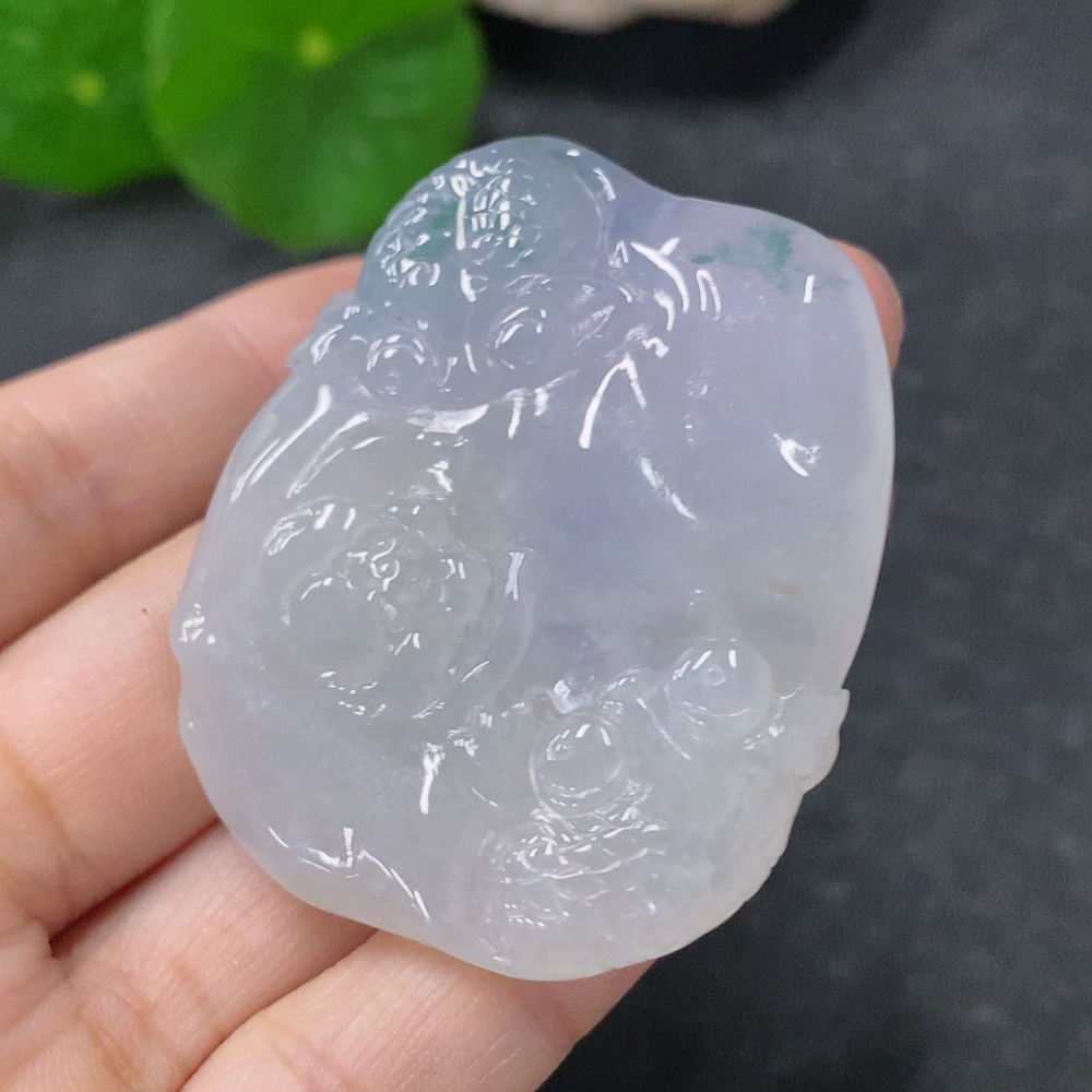 F32799399 Jadeite Pendant "Abundance Year after Year" Approx. 28.49g