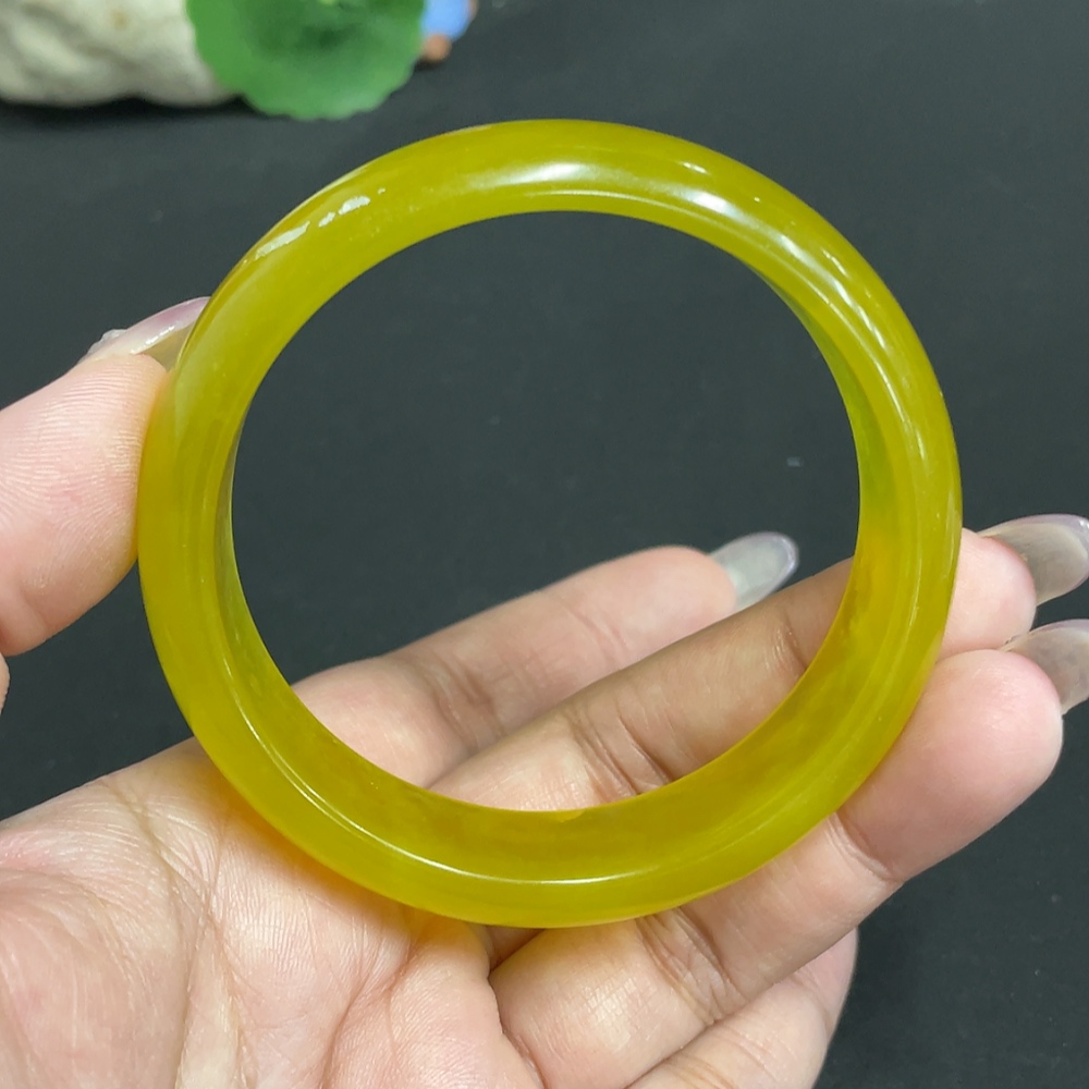 H34972625 Xiuyu (Serpentine Jade) Round Bracelet Size 58 Total Weight Approx. 49.5g