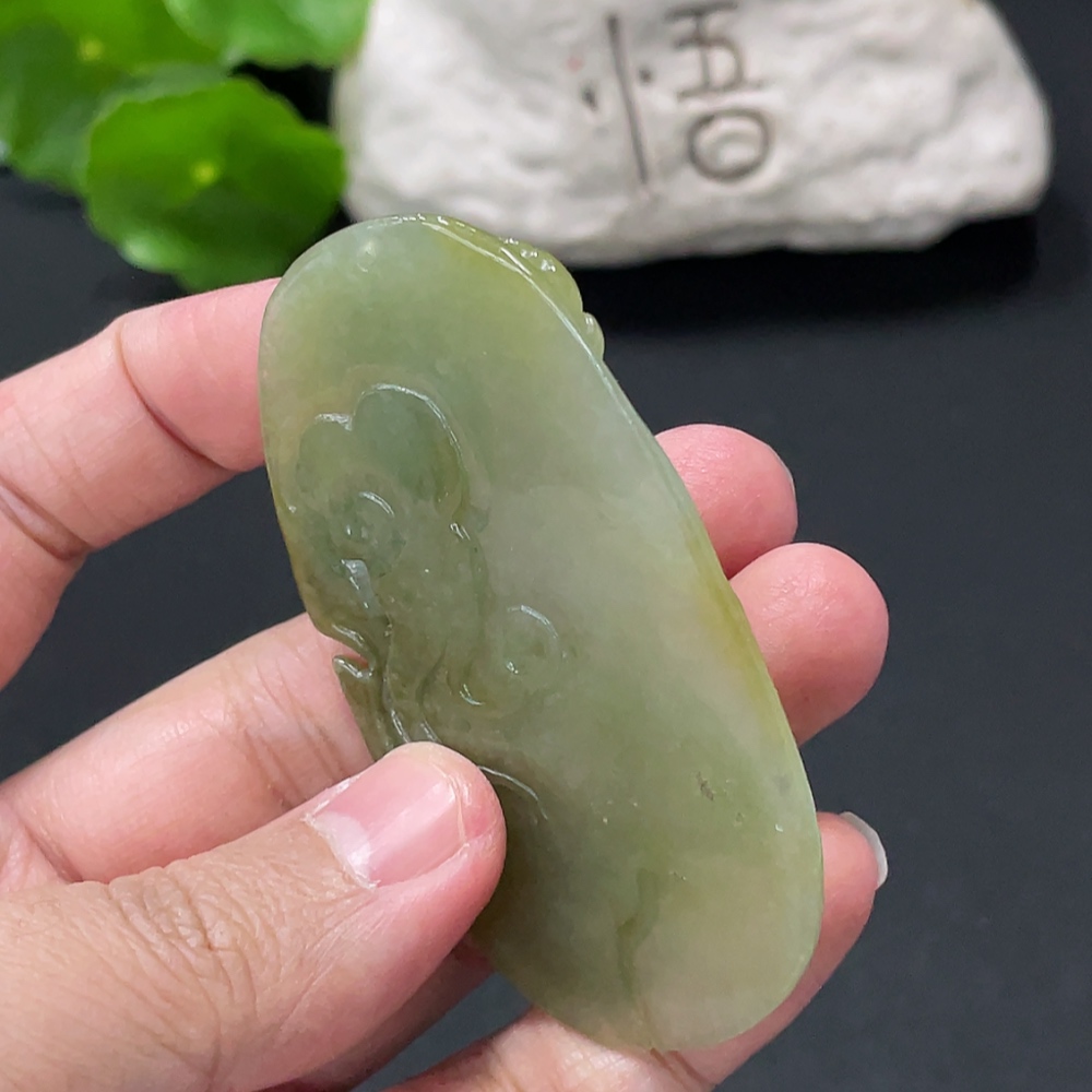 F34018533 Jadeite Phoenix Pendant Total Weight Approx. 27.9g Color Origin Undetermined