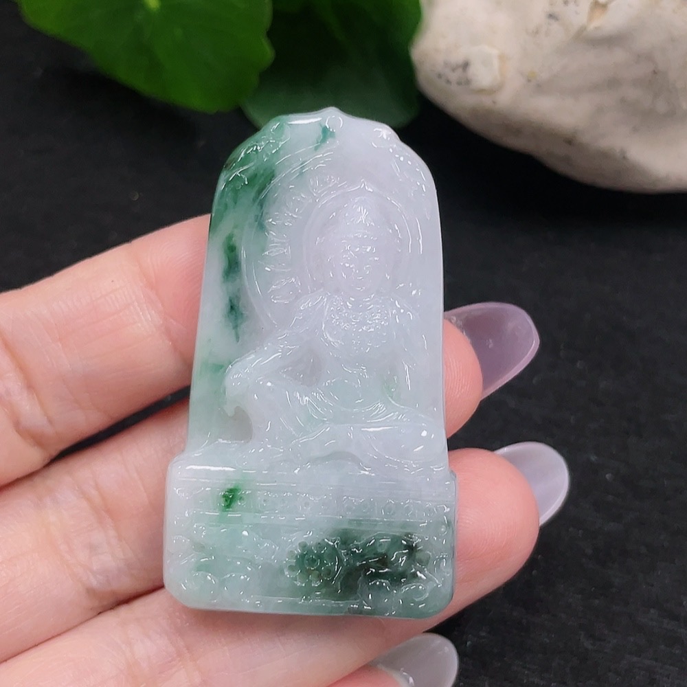 F33917220 Jadeite Guanyin Pendant, Total Weight Approx. 15.9g