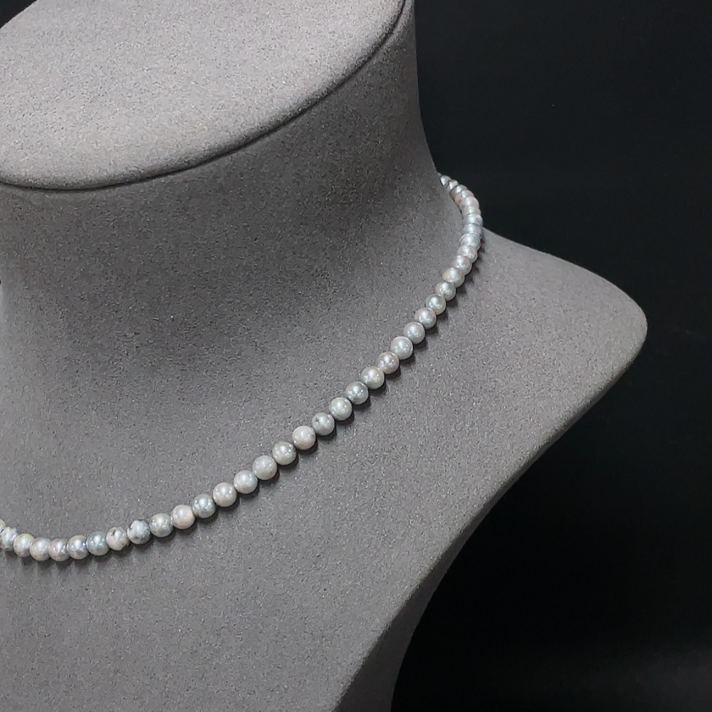 C33937930 Seawater Pearl Necklace Non-Gold Color Origin Undetermined Total Weight Approx. 13.86g Size About 4.8mm