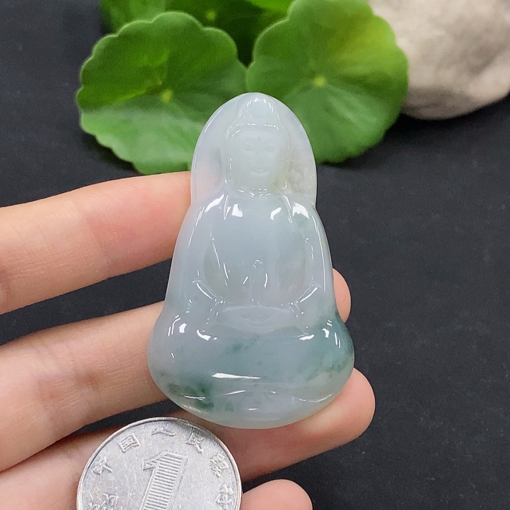 F31603849 Jadeite Guanyin Pendant Total Weight Approx. 18.06g
