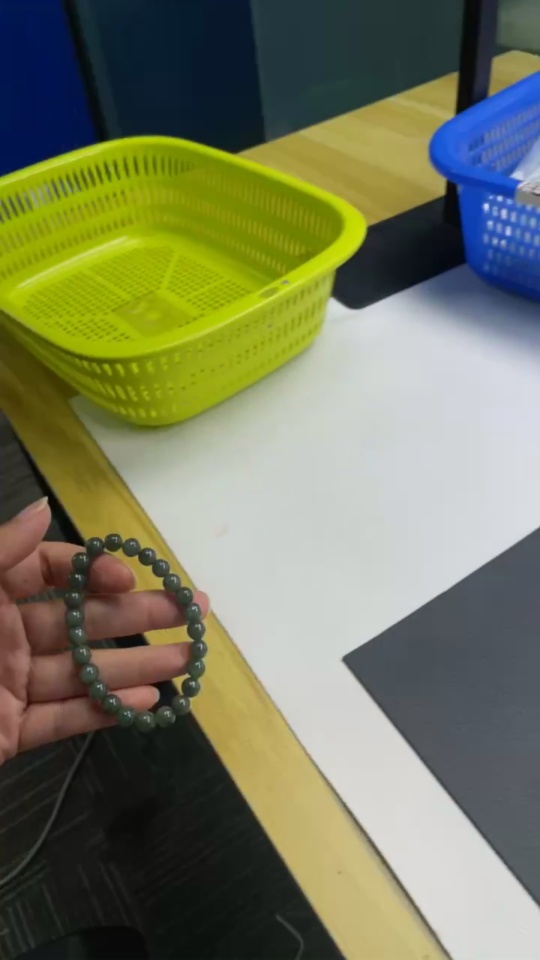 F34058176 Jadeite Beads Bracelet Approx. 7.2mm Total Weight Approx. 15.46g