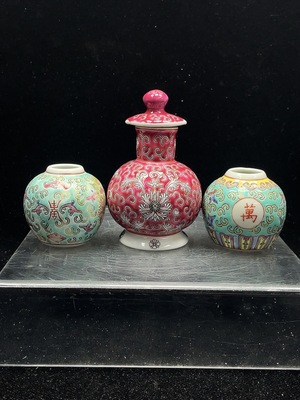 W41943383 陶瓷 4件 全品 近代彩绘瓷一组