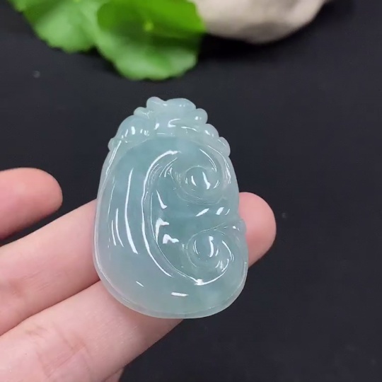 F33927314 Jadeite Ruyi Pendant Total Weight Approx. 13.83g