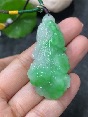 F34997809 Jadeite Pendant Cabbage Total Weight Approx. 18.7g with Rope