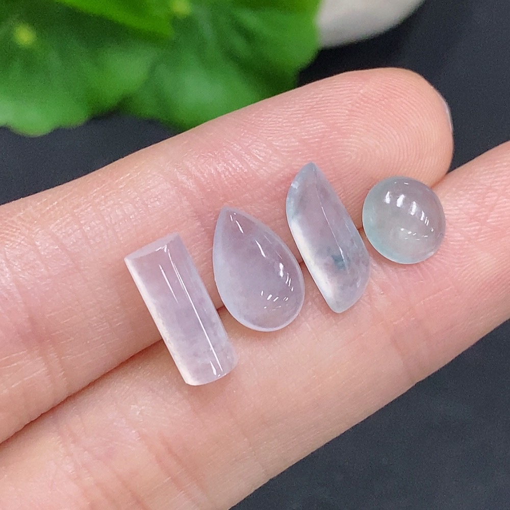 F32794310 Jadeite Inlaid Pieces Sell as a Lot