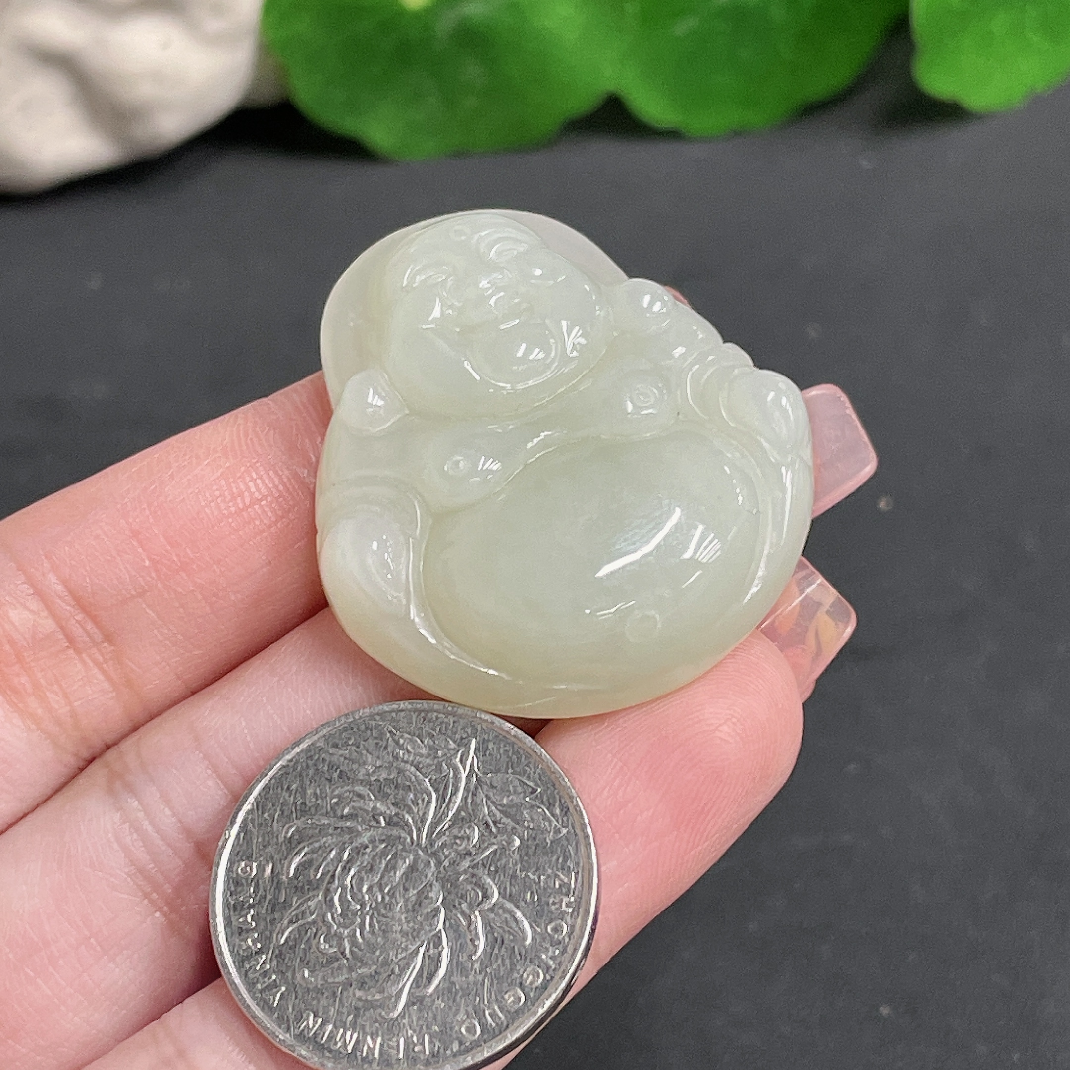 H17914999 Hetian Jade Pendant Buddha Total Weight about 19.76g