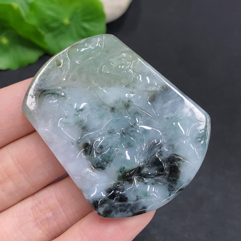 F34968738 Jadeite Flourishing Prosperity Pendant