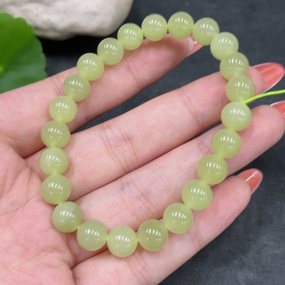 H34960163 Hetian Jade Bracelet Approx. 7.8mm Total Weight Approx. 17.8g