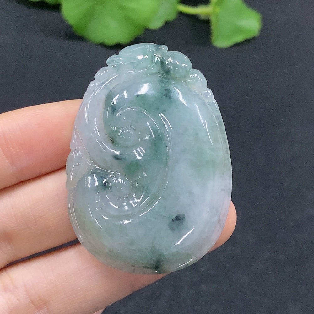 F32820249 Jadeite Ruyi Pendant Total Weight Approx. 14.87g Including Other Mineral Components