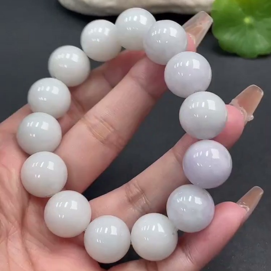 F15641772 Jadeite Bead Necklace Approx. 15mm Total Weight 82.649g